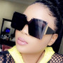 Unisex Fashion 2019 New Ladies Square Sunglasses Women Goggle Shades Vintage Brand Designer Oversized Sun Glasses For Female Men