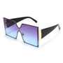 One Piece Square Sunglasses Women Oversized Gradient Blue Black Sun Glasses Trend Men Female Brand Designer Shades UV400