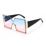 One Piece Square Sunglasses Women Oversized Gradient Blue Black Sun Glasses Trend Men Female Brand Designer Shades UV400