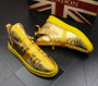 gold Hip hop shoes for men fashion high tops punk Sneakers men Casual shoes flats chaussure homme