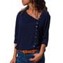 Chiffon, Long Sleeve Blouse With Skewed Neckline - Gorgeous!  Sizes: S M L XL XXL XXXL