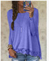 Casual Loose Crochet & Lace Look Long Sleeve Top!      Sizes: S M L XL XXL XXXL 4XL 5XL