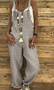 So Cute For Any Season: Solid Cotton Linen Loose Overalls - Sizes: S M L XL 2XL 3XL 4XL 5XL