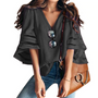 Casual Loose Mesh Blouse! Gorgeous Sleeves!   Sizes: S M L XL XXL XXXL 4XL 5XL