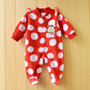 Red Polka Dot Rompers with Footies