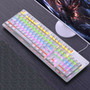 GAMING KEYBOARD- DARSHION Mechanical Keyboard Black Axis Blue Switch Retro Punk Gaming Keyboard Mouse Headphone Three Piece Set Cable for Desktop Loptap