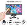 GAMING MONITOR - JOHNWILL - 10.1 inch lcd full hd Portable computer monitor pc ips 1920*1200 display screen With BNC AV VGA HDMI mini small gaming monitor