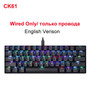 MOTOSPEED CK62 USB Wired Bluetooth Wireless Dual Mode Mechanical RGB Backlit Gaming Keyboard , 61 Keys Portable Mini Keyboard