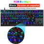 GAMING KEYBOARD - Motospeed USB wired 87 Key Gaming Mechanical keyboard RGB backlit Russian Spanish for computer Laptop Mac Windows Android