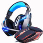 GAMING HEADPHONE - ZUOYA Gaming Headphone  and Gaming Mouse 4000 DPI Adjustable Stereo Gamer Earphone Headphones + Gamer Mice LED Light Optical USB Wired