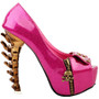 Bad Girl's Backbone - Peep-toe Platform Heels