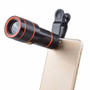 Cell Phone Camera Lens, 12X Zoom Telephoto Universal Clip On Lens Kit for iPhone, Samsung, or Android