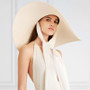 Sun Hat Soft Silk Ribbon Tie Wide Brim Floppy Hat Giant Beach Straw