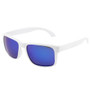 Dokly Unisex white frame blue lens Sunglasses Mirror Oculos Sun Glasses Gafas De Sol fashion Sunglasses Men and Women sunglasses