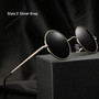 Polarized Vintage Retro Round Sunglasses Men Women Metal Frame Driving Sun Glasses Brand Designer Mirror Black Eyewear UV400