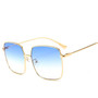 RBRARE 2019 New Metal Square Flat Mirror Sunglasses Women Round Face Lady Sun Glasses Vintage Big Frame Female Sunglasses