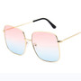 RBRARE Luxury Square Sunglasses Women Brand Designer Retro Alloy Frame Big Sun Glasses Vintage Gradient Male Oculos Feminino