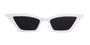 Vintage BLACK NARROW SLIM ANGULAR Sunglasses Women 2019 Brand Retro Leopard Tiny Cateye Frame 90S Sun Glasses Shades Female 576B