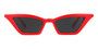 Vintage BLACK NARROW SLIM ANGULAR Sunglasses Women 2019 Brand Retro Leopard Tiny Cateye Frame 90S Sun Glasses Shades Female 576B