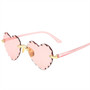 Oulylan Women Rimless Sunglasses Fashion Heart-shaped Sun Glasses for Wome Vintage Cute 90s Gradient Shades Eyeglasses  UV400