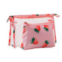 2-Piece Transparent Cosmetic Bag With Illustrations