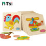 N-Tsi Baby Wooden Puzzle Toys for Toddlers Developing Jigsaw Educational Kids Toys For Children Game Cartoon Animal Gift 3 Years