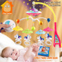 Animal Rattles Projection Cartoon Baby Toys Mobile Musical Bed Bell