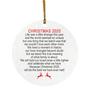 Christmas 2020 the best year ever Circle Ornament