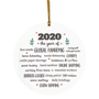 Christmas 2020 the year of global pandemic Circle Ornament