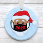 Christmas 2020 santa wear mask Circle Ornament