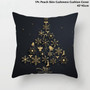 Taoup Gold Black Snowflake Merry Christmas Pillowcase Xmas Decor for Home Decor for Christmas Ornaments Xmas Noel Santa Claus