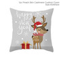 FENGRISE 45x45cm Cotton Linen Merry Christmas Cover Cushion Christmas Decor for Home Happy New Year Decor 2019 Navidad Xmas Gift