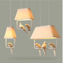 Creative Cloth art bird  LED pendant lights for  children room restaurant kitchen decoration hanging lamp hotle lamp 110v 220v