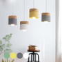 Modern Led Pendant Light Fixture With Wood Iron Dining Room Bar Cafe Restaurant Nordic Indoor Wooden Cylinder Hanging Lamp