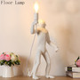 Modern Resin Monkey Pendant Lights Nordic Monkey Hemp Rope Hanging Lamp Dining Room Bar Cafe Wall Floor Table Artlight Fixture