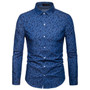 New Casual Button Down Dress, Mens Slim Fit Long Sleeve Shirt