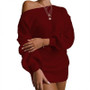 Off-shoulder Knitted Sweater Dress