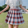 High Waist Plaid Mini Skirt