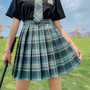 High Waist Plaid Mini Skirt