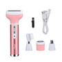 2 In 1 Electric eyebrow trimmer USB Rechargeable hair remover women shaver  LED light lady Epilator Razor face Makeup Tool