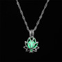 Vienkim Neo-Gothic Luminous Pendant Necklace Women Charm Moon In The Dark Glowing Stone Necklaces For Jewelry Christmas Gifts