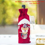 New Year 2021 Santa Claus Snowman Wine Bottle Cover Noel Christmas Decoration for Home Dinner Decor Christmas Gift Tree Ornament