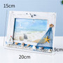 6 Inch 7 Inch Photo Frames Beach Natural Style Bedroom Sailboat Sea Shell Seabird Wood Picture Frames Display Life Gift Crafts