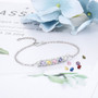 925 Sterling Silver Bracelet with 5 Birthstone