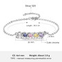 925 Sterling Silver Bracelet with 5 Birthstone