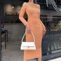 Knitted Off Shoulder Bodycon Long Dress