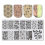 Nail Stamping Plates Summer Flower Feather