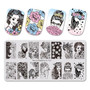 Nail Stamping Plates Summer Flower Feather