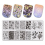 Nail Stamping Plates Summer Flower Feather