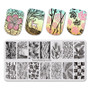 Nail Stamping Plates Summer Flower Feather